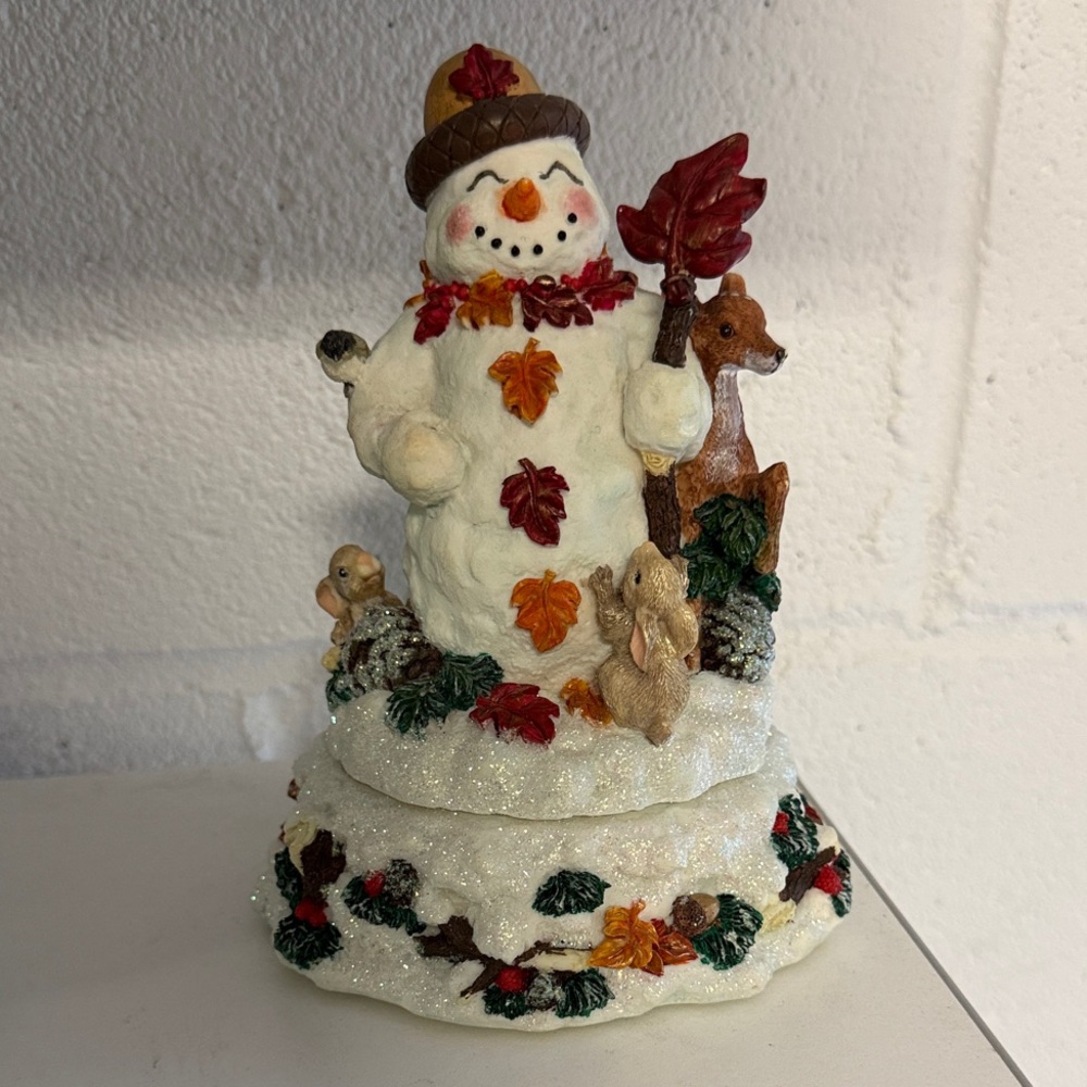 Christopher Radko Snowman with Woodland Winds Decor